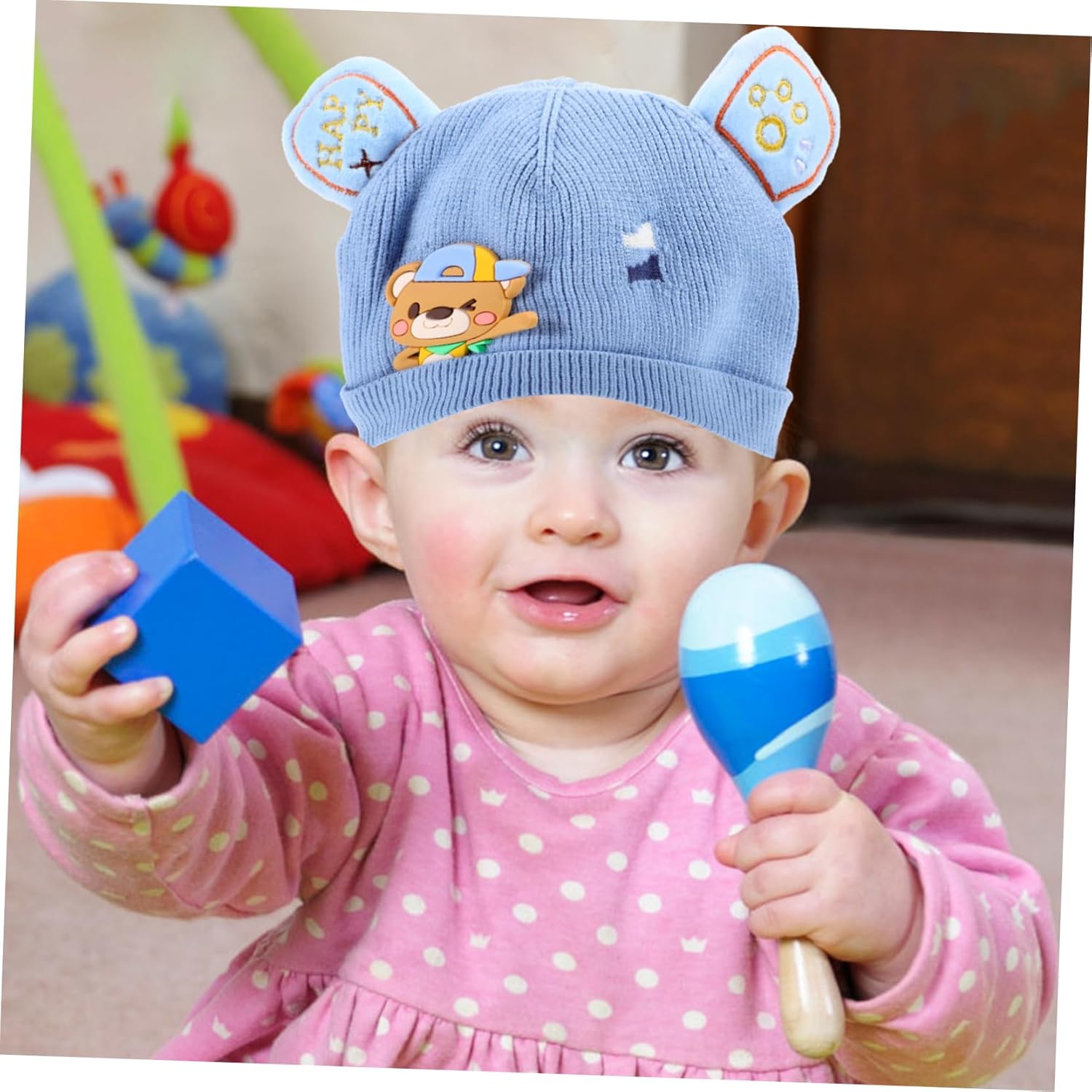 SHOWERORO Unisex Knitted Baby Beanie Hat - Soft and Warm