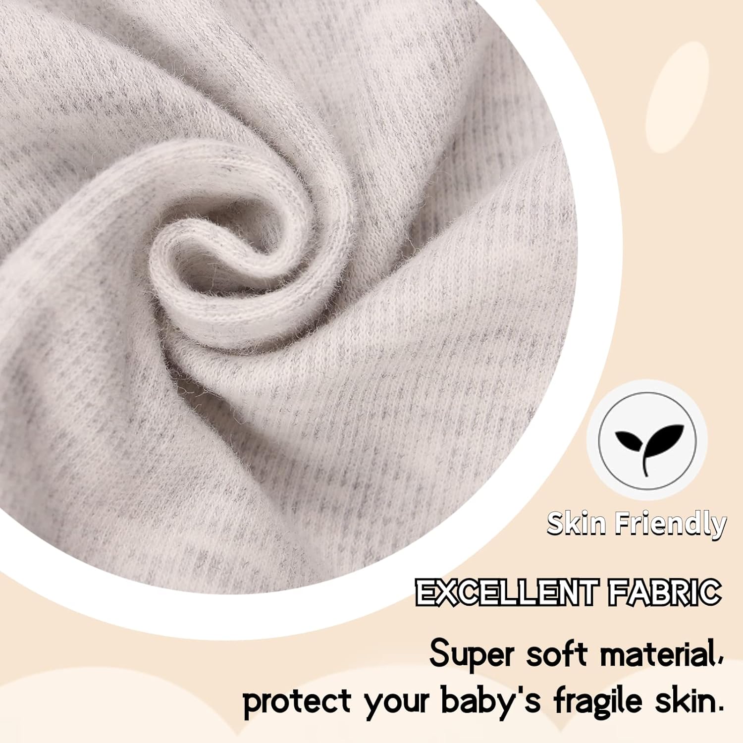 Snug Bear Ear Baby Hat for 0-6 Months