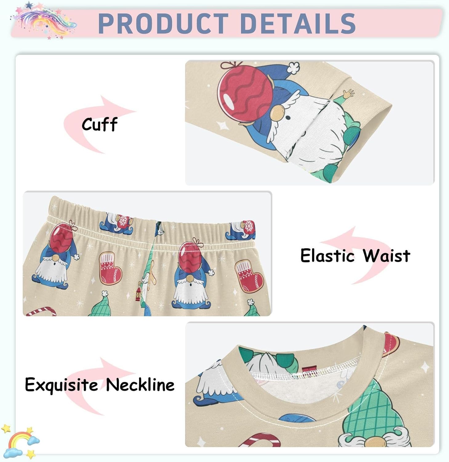Cute Long Sleeve Pajama Set for Girls
