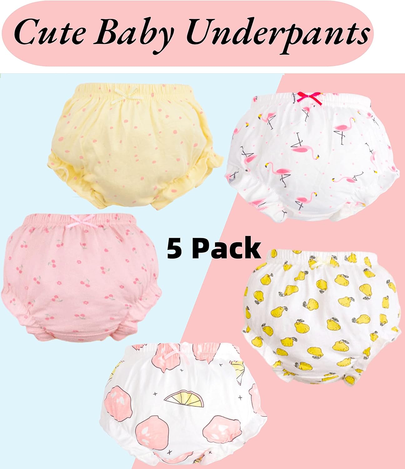 Bloomers Diaper Cover - Soft Cute Breathable for Toddlers