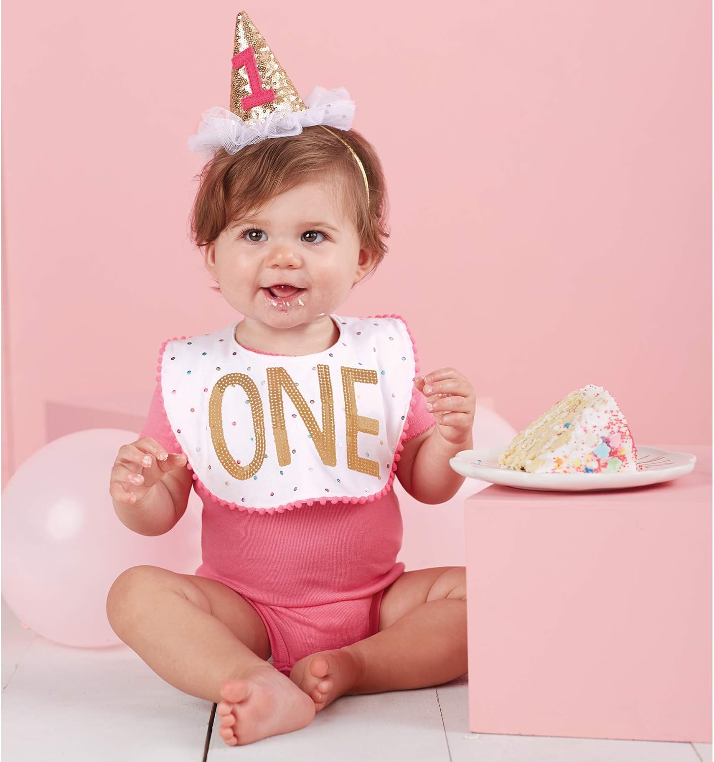 Mud Pie printed jersey bib set for boys