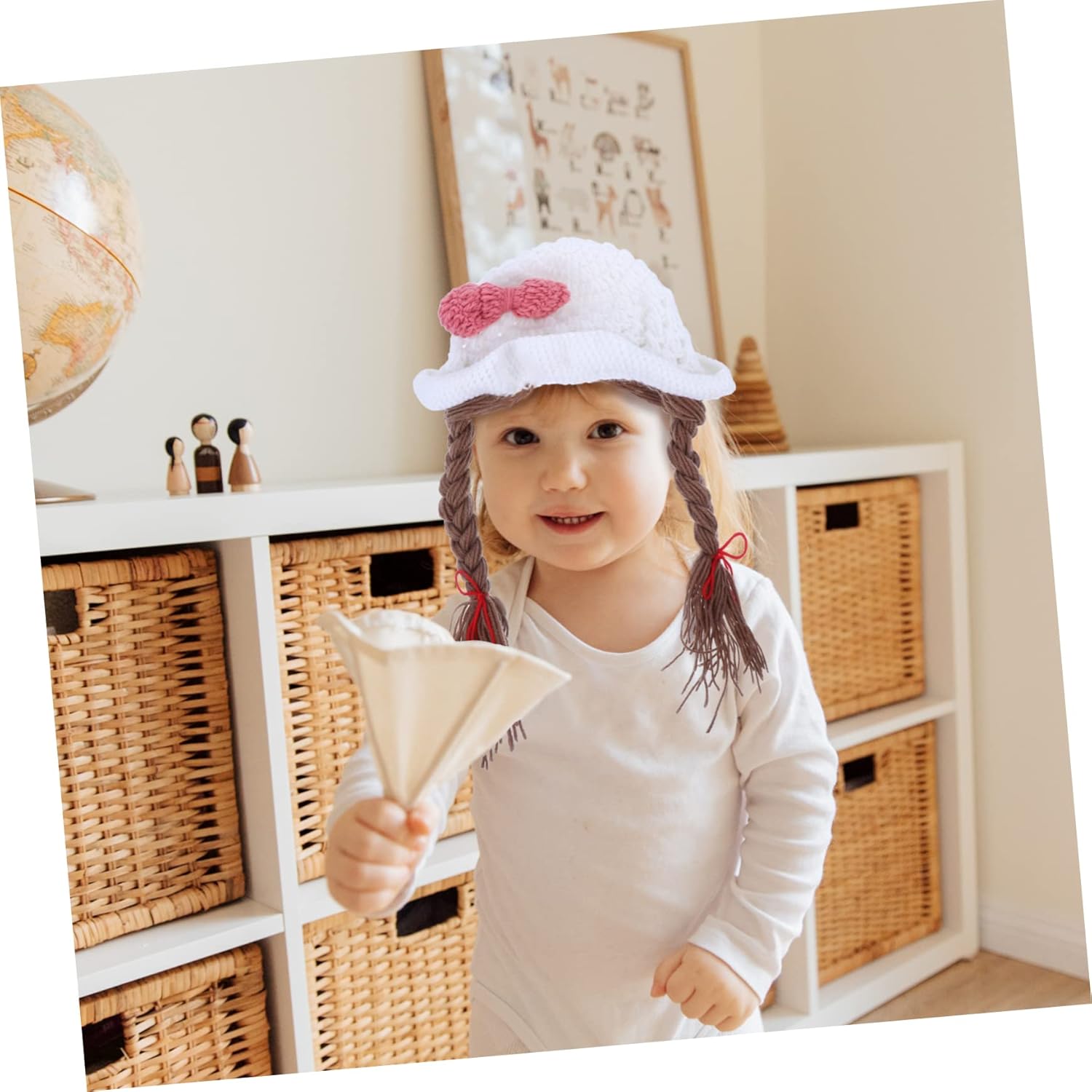 SOIMISS Woolen Bowknot Hat for Newborn Boys Girls
