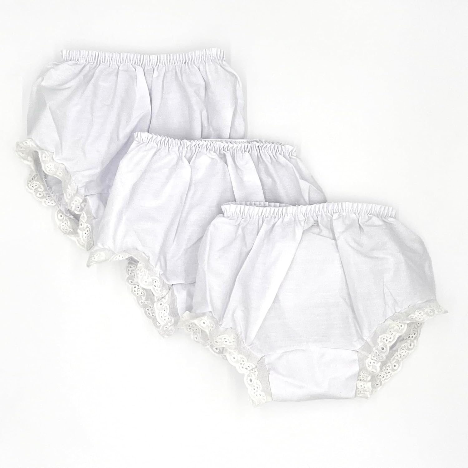 Embroider This - Baby Girls Bloomers Double Seat Diaper Cover Package of 3
