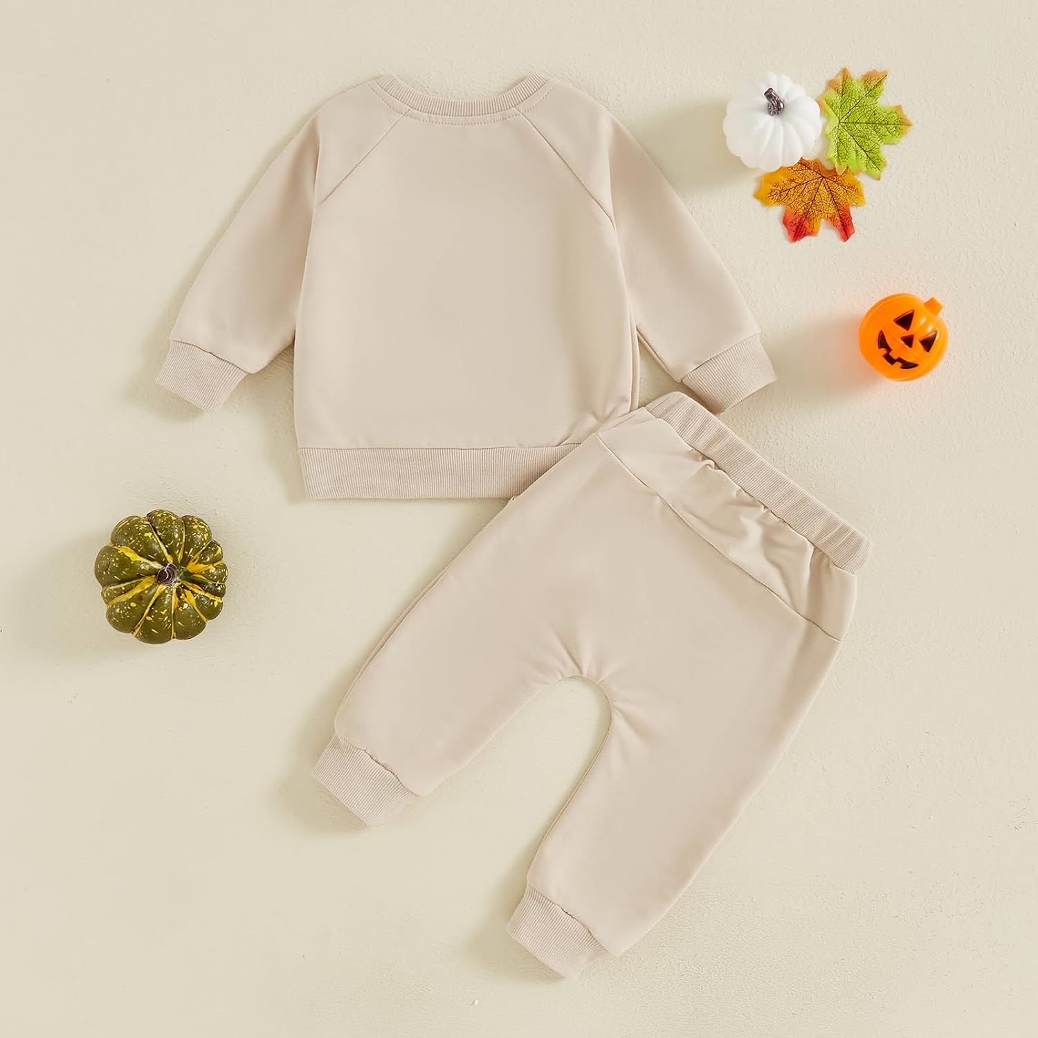 Toddler Halloween pumpkin sweatshirt pants for boys and girls
