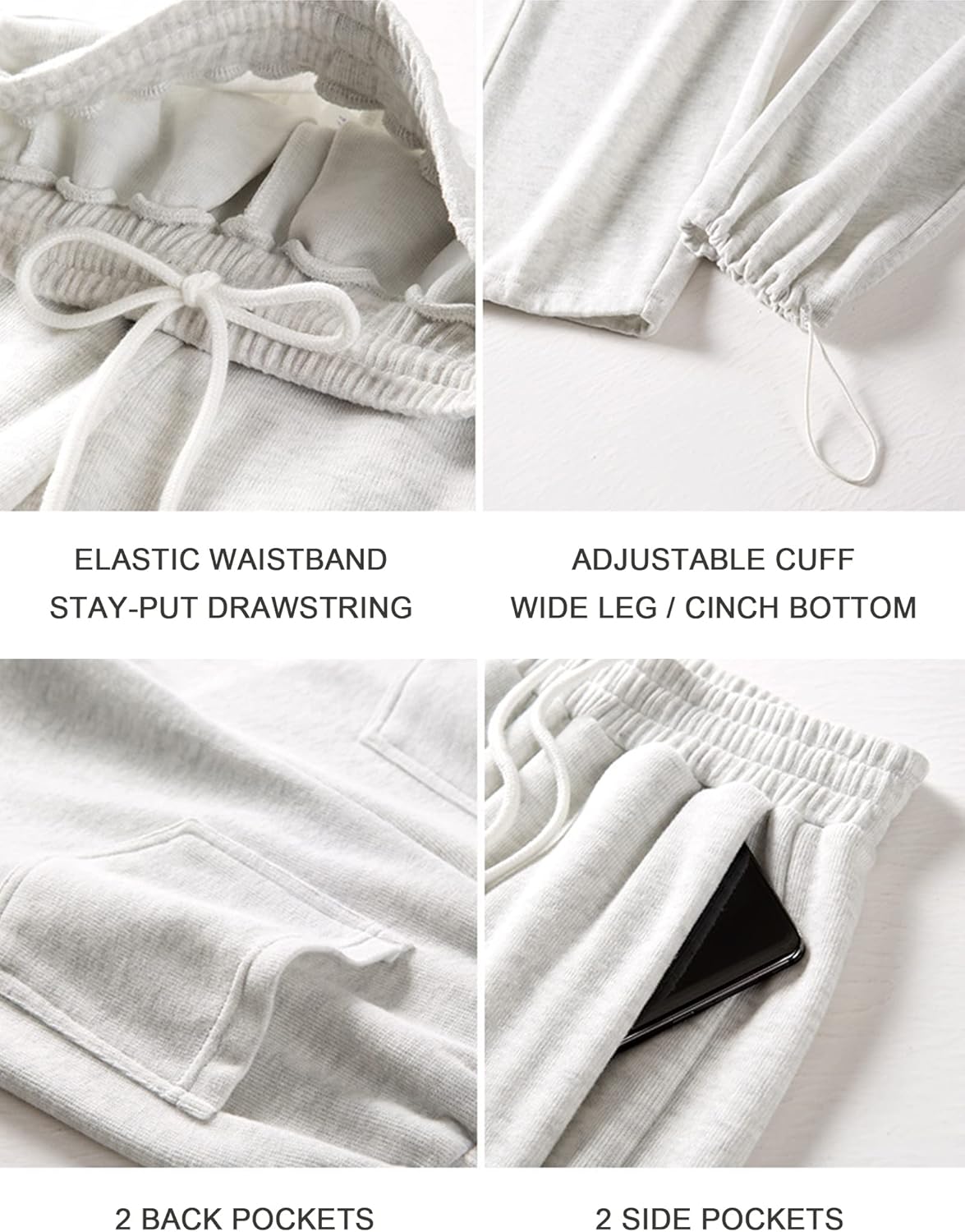 Kiench Girls High-Waisted Joggers