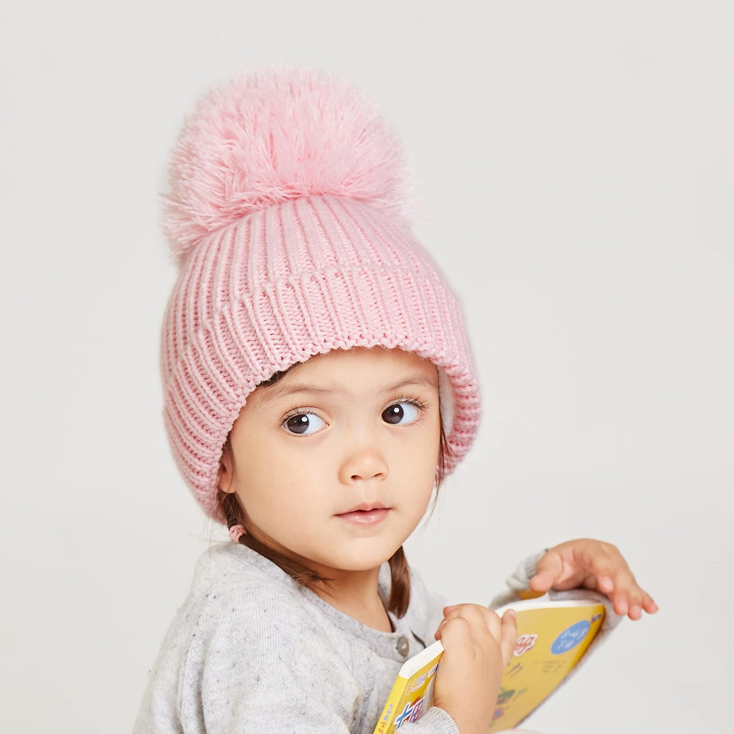 LangZhen Winter Warm Knitted Momial Animal Pattern Baby Winter Hats