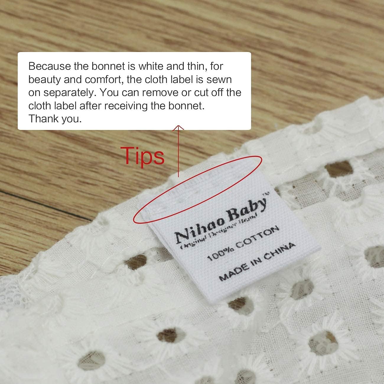 White Lace Bonnet for Baby