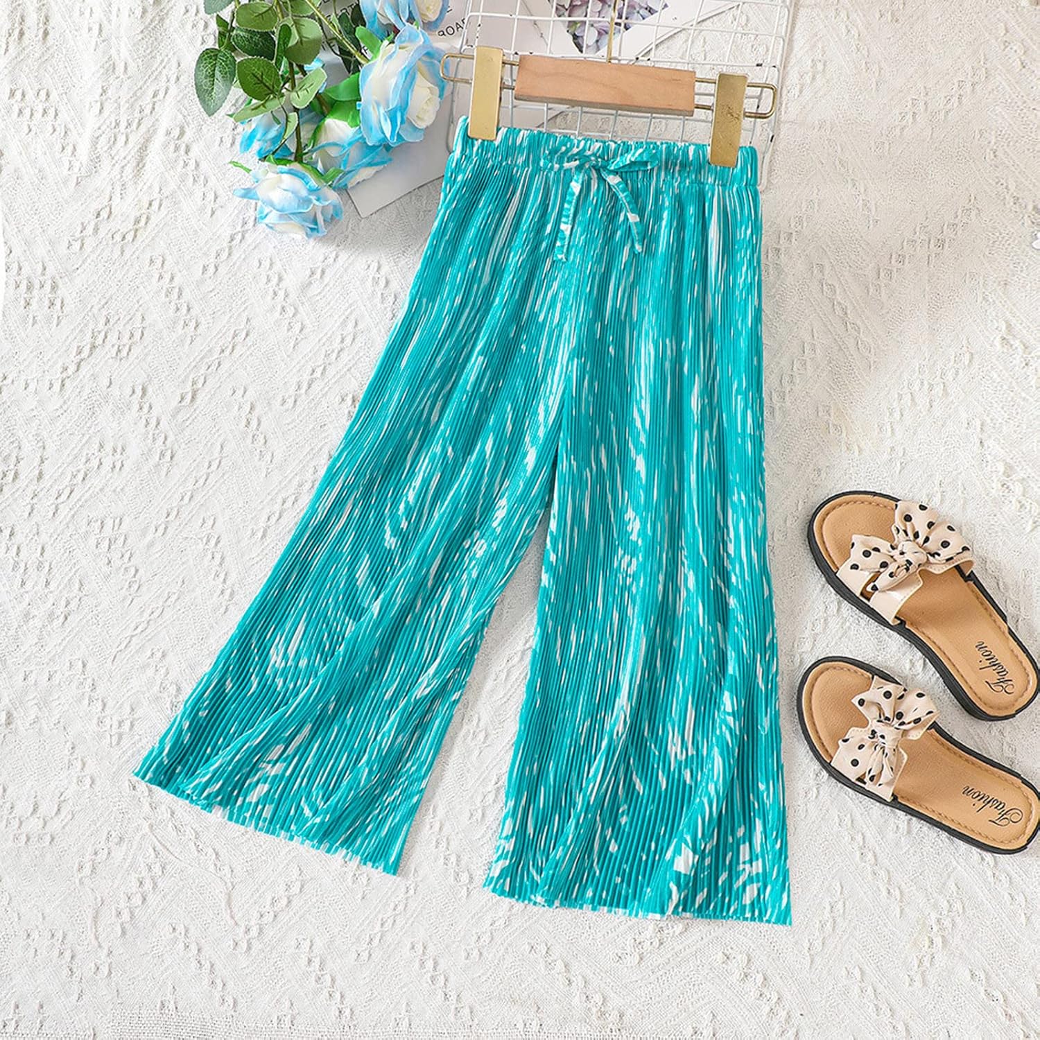 Comfy Styl Flowy Wide Leg Pants for Toddler Girls