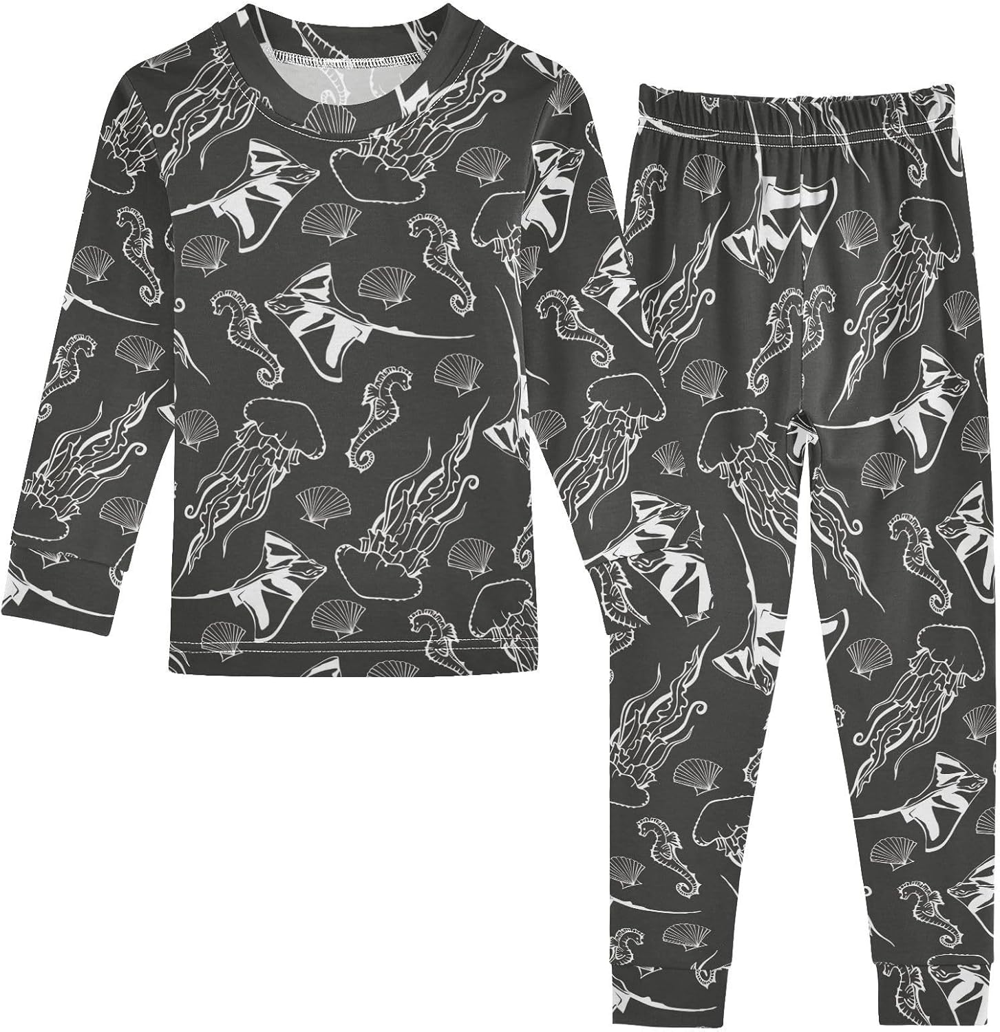 WIFIU Long Sleeve Pajama Set for Girls