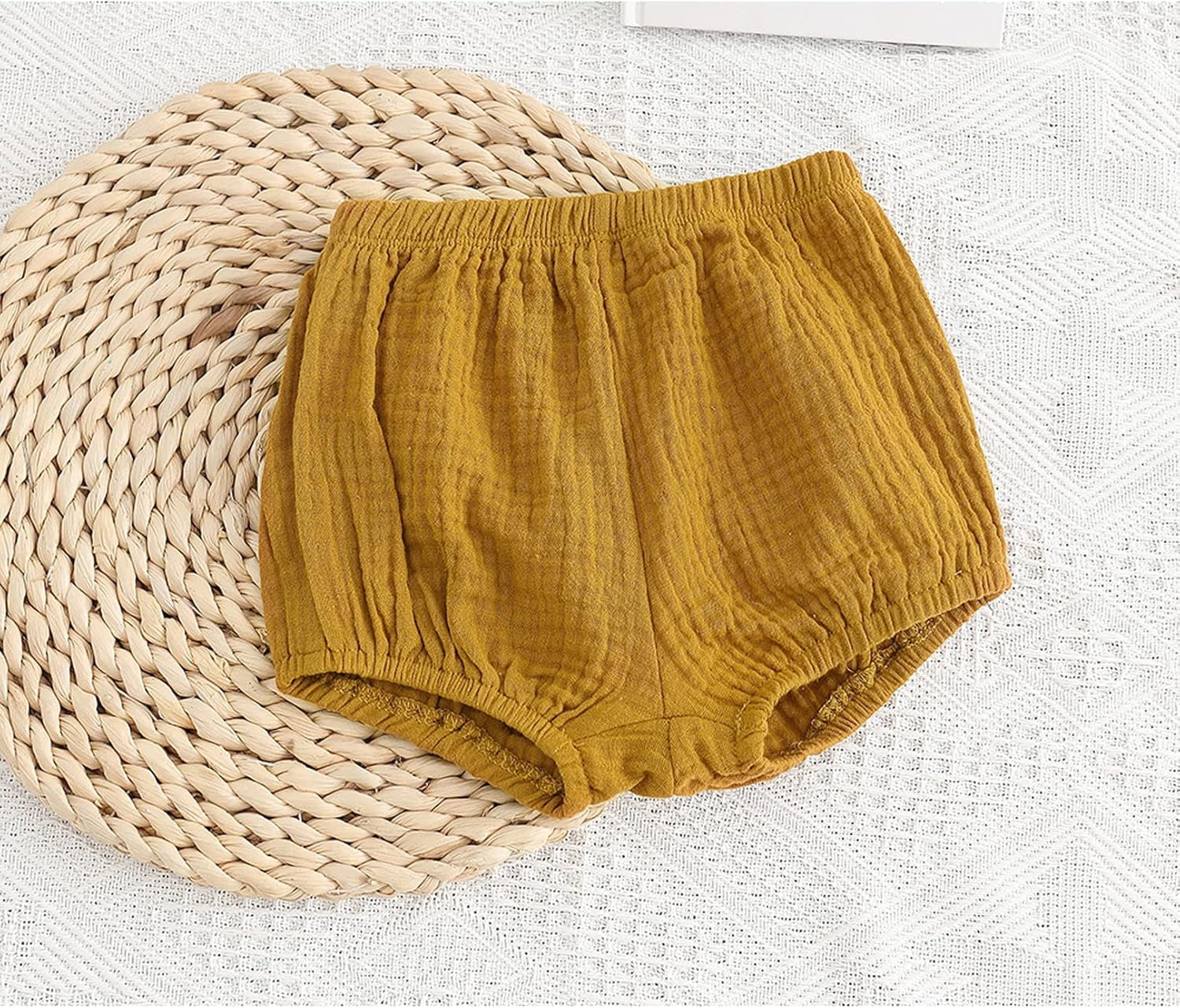 3-Pack Cotton Linen Baby Shorts Light breathable for Summer