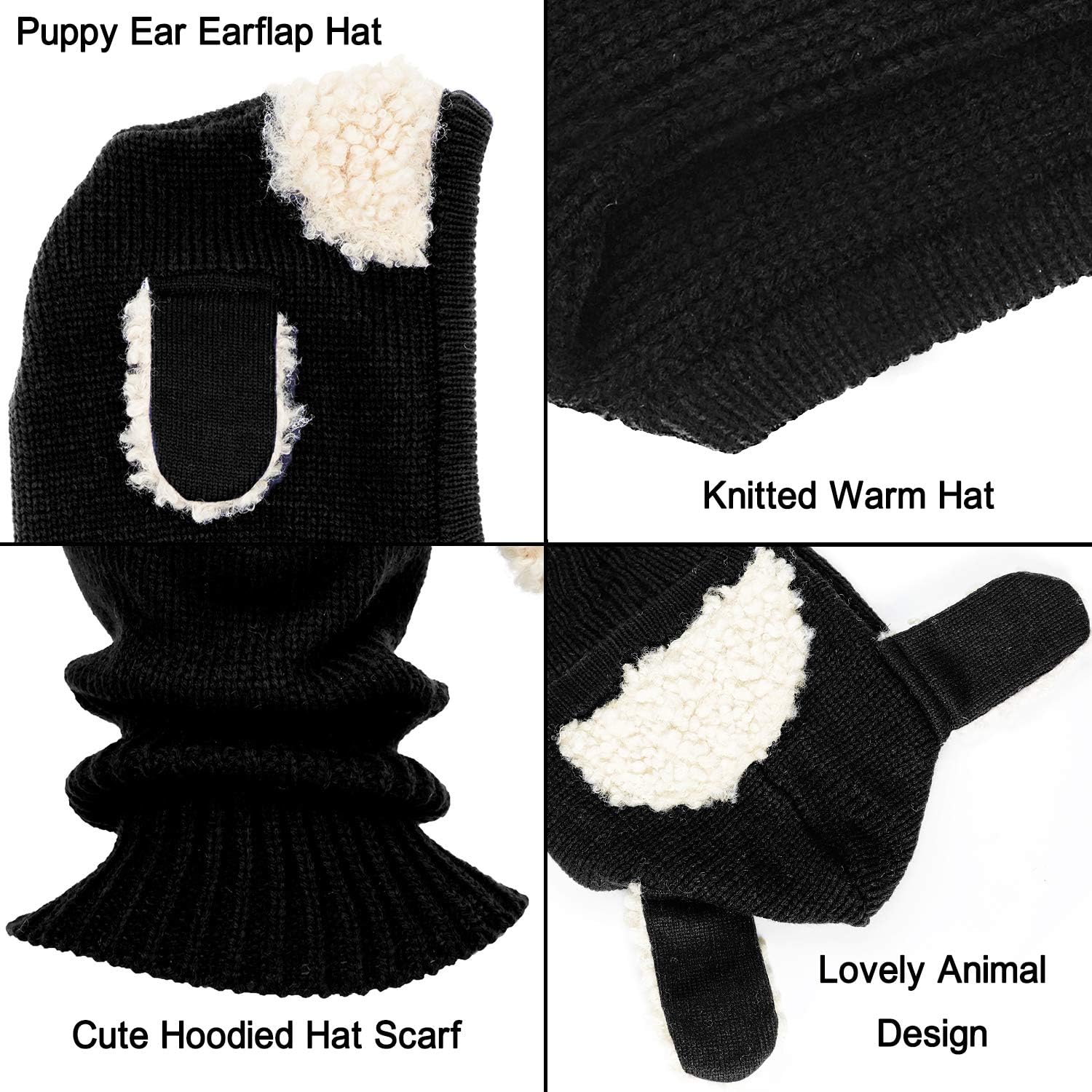 Adorable Cute Baby Boy-Girl Pet Pupils Entangled Knit Cap