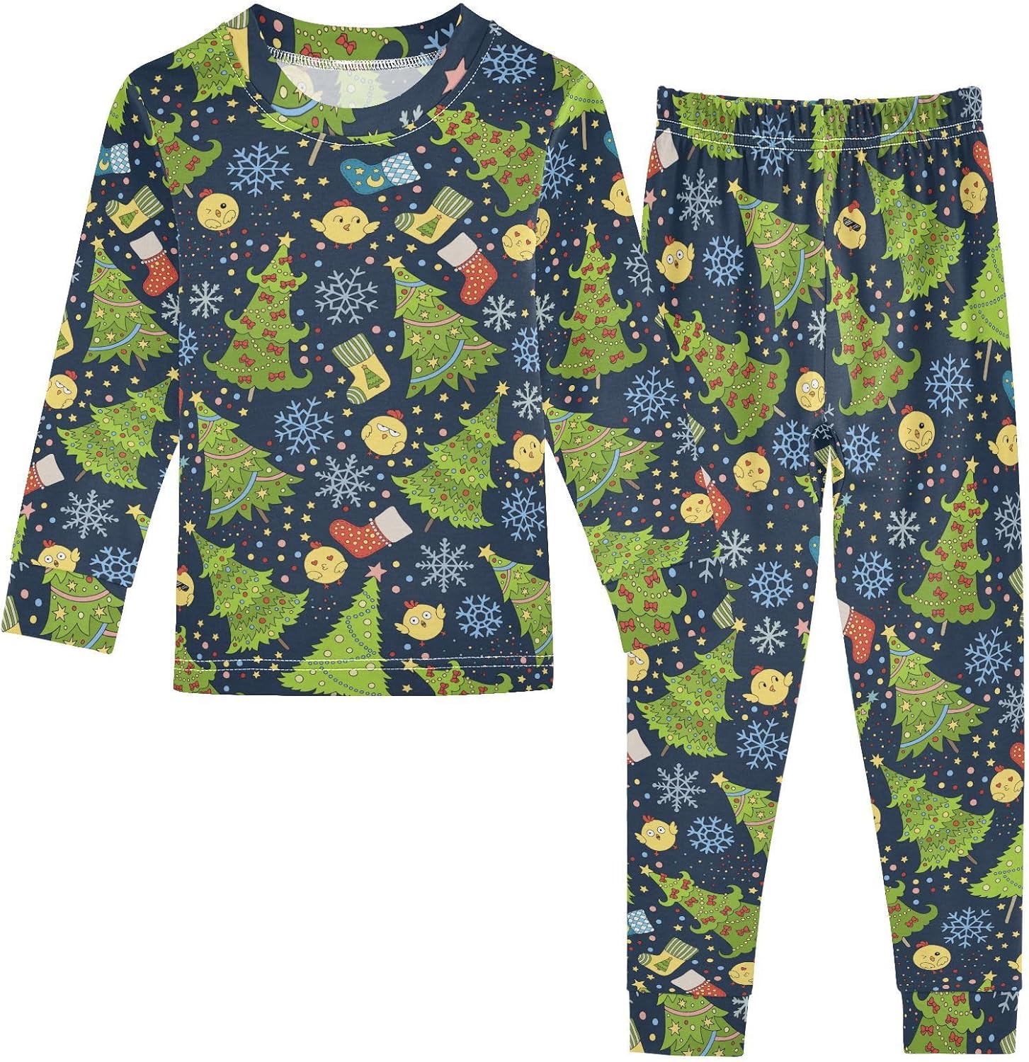 WIFIU Pajama Sets - 2-Piece Long Sleeve Top Pants