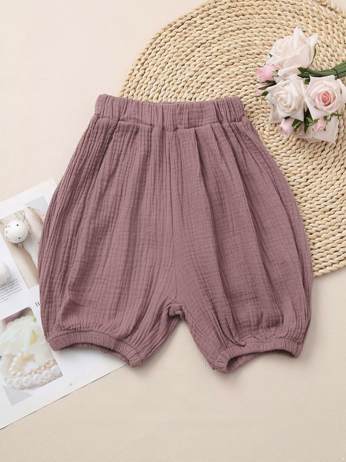 Soft Cotton baby shorts with Elastic Waist for Toddlers and Babies
