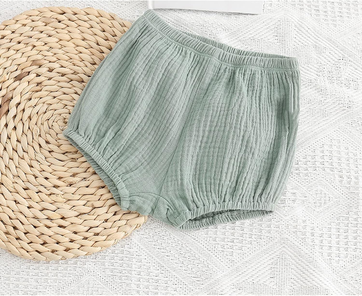 3-Pack Cotton Linen Baby Shorts Light breathable for Summer