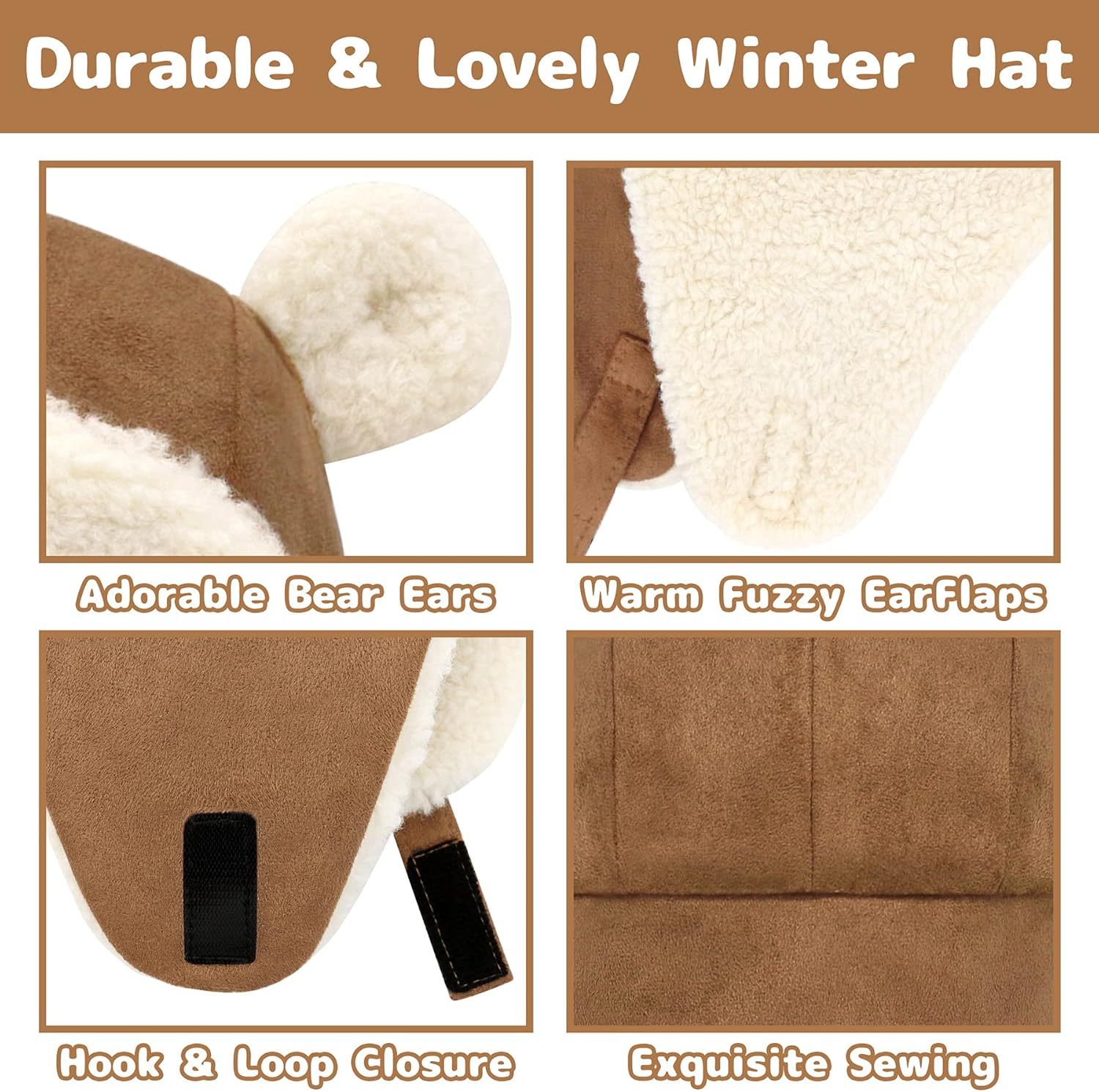 Faux Suede Sherpa Toddler Hat