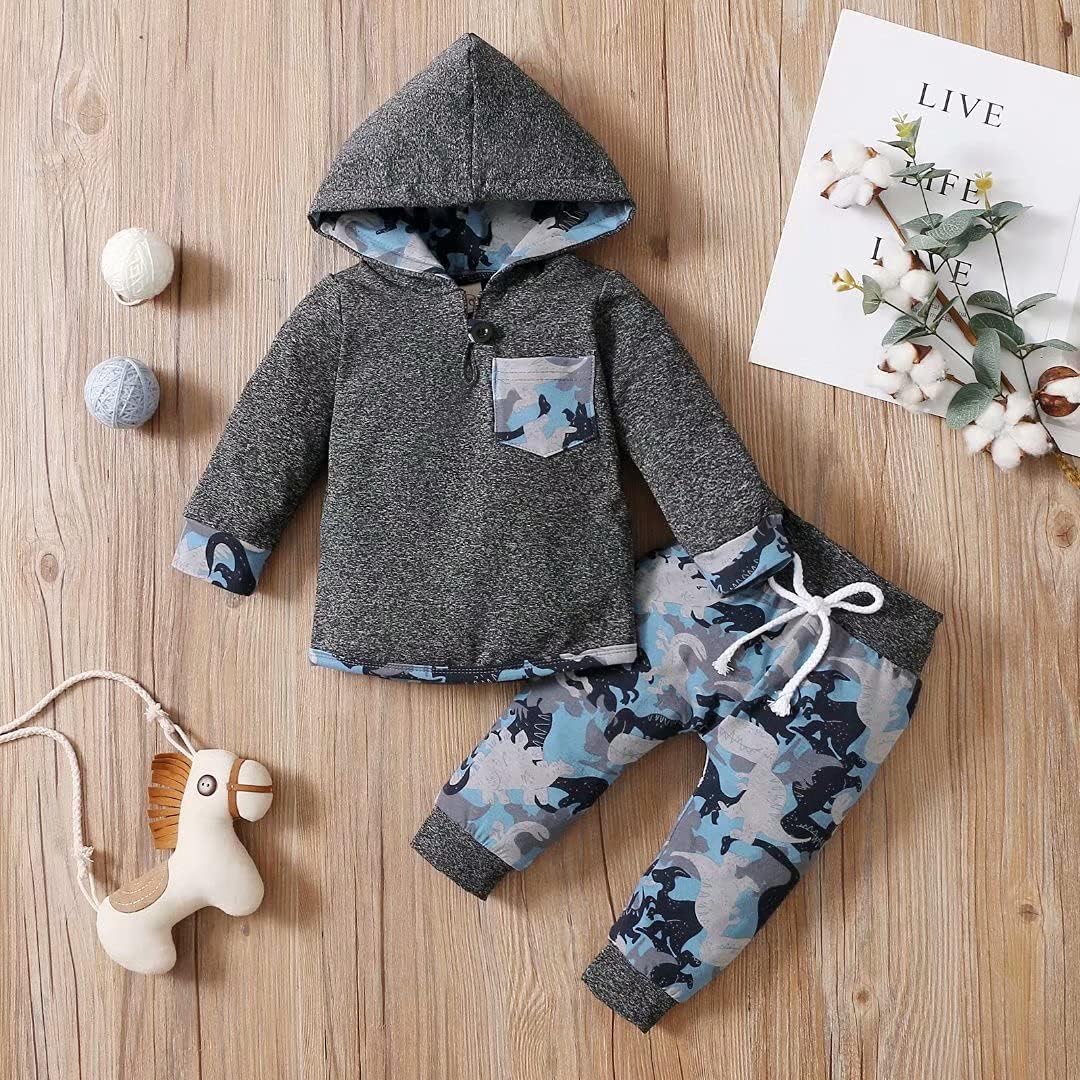 Stylish Tepuce Baby Boy Fall Winter Outfit with Extra Pocket and Camouflage Design