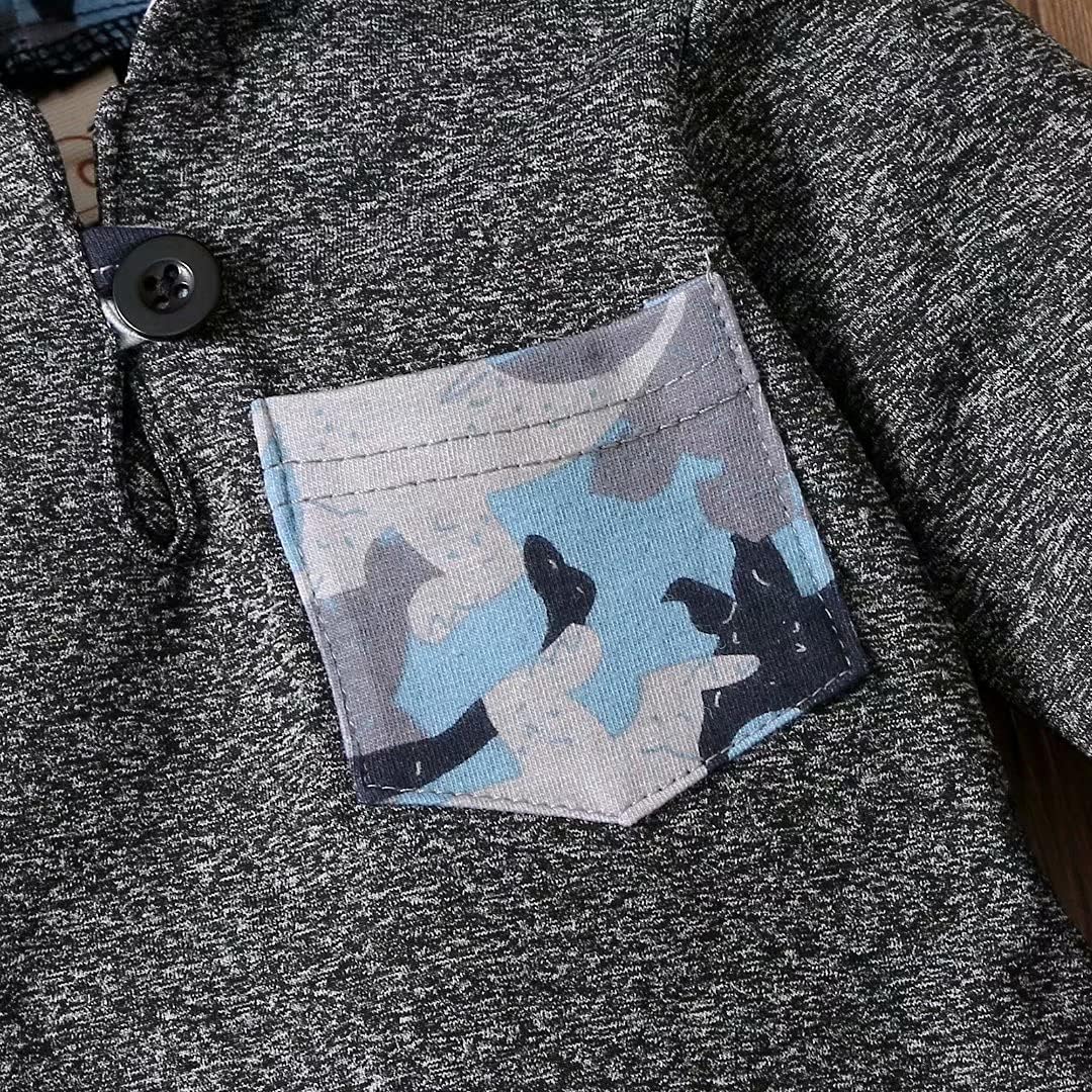 Stylish Tepuce Baby Boy Fall Winter Outfit with Extra Pocket and Camouflage Design