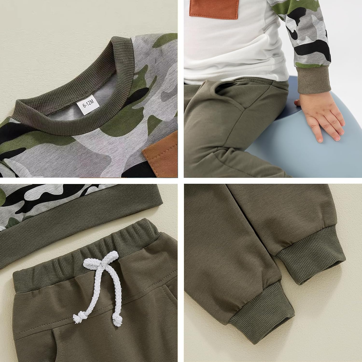 Cute Toddler Boys Sweater Pants Set 3-3T