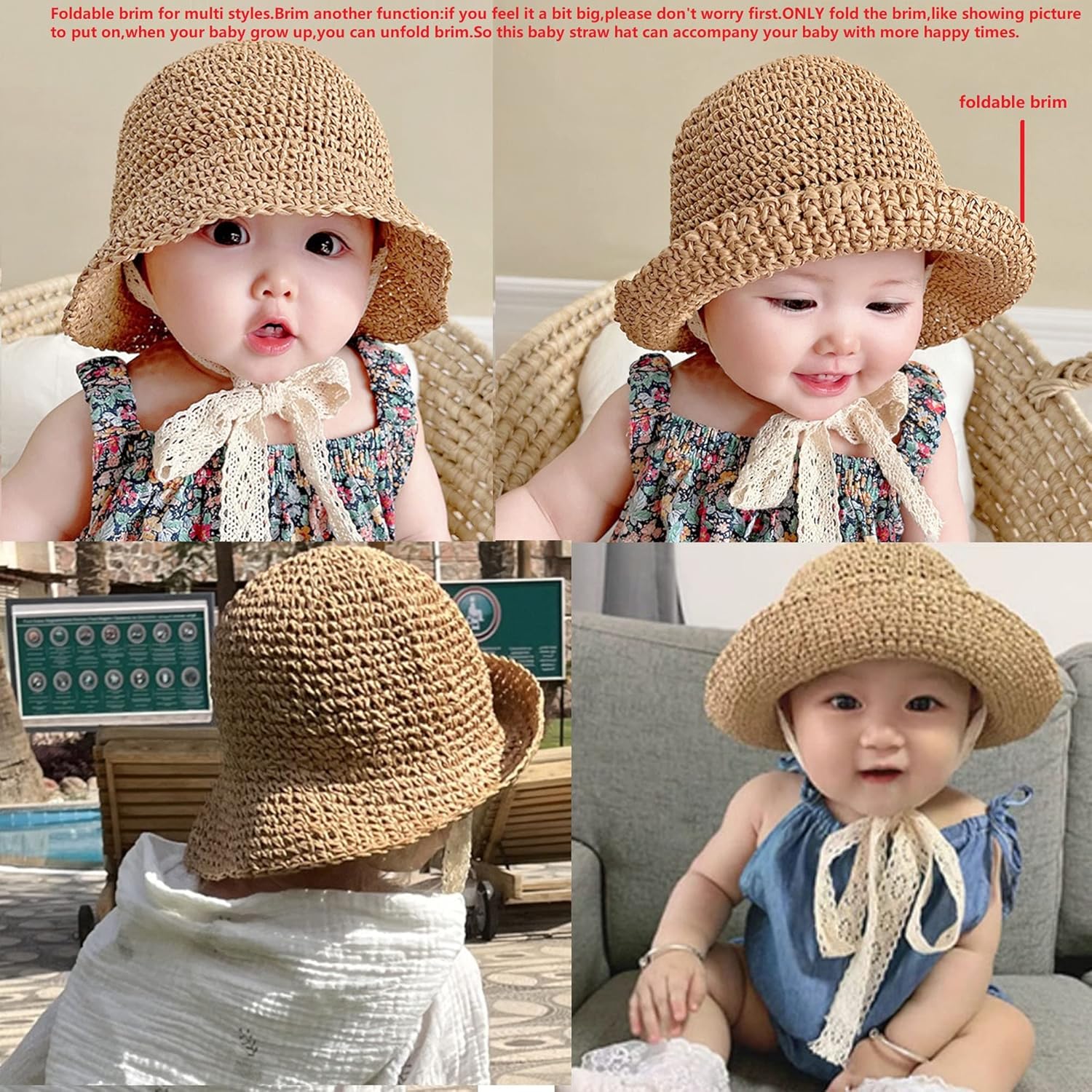 Straw Baby Sunhat