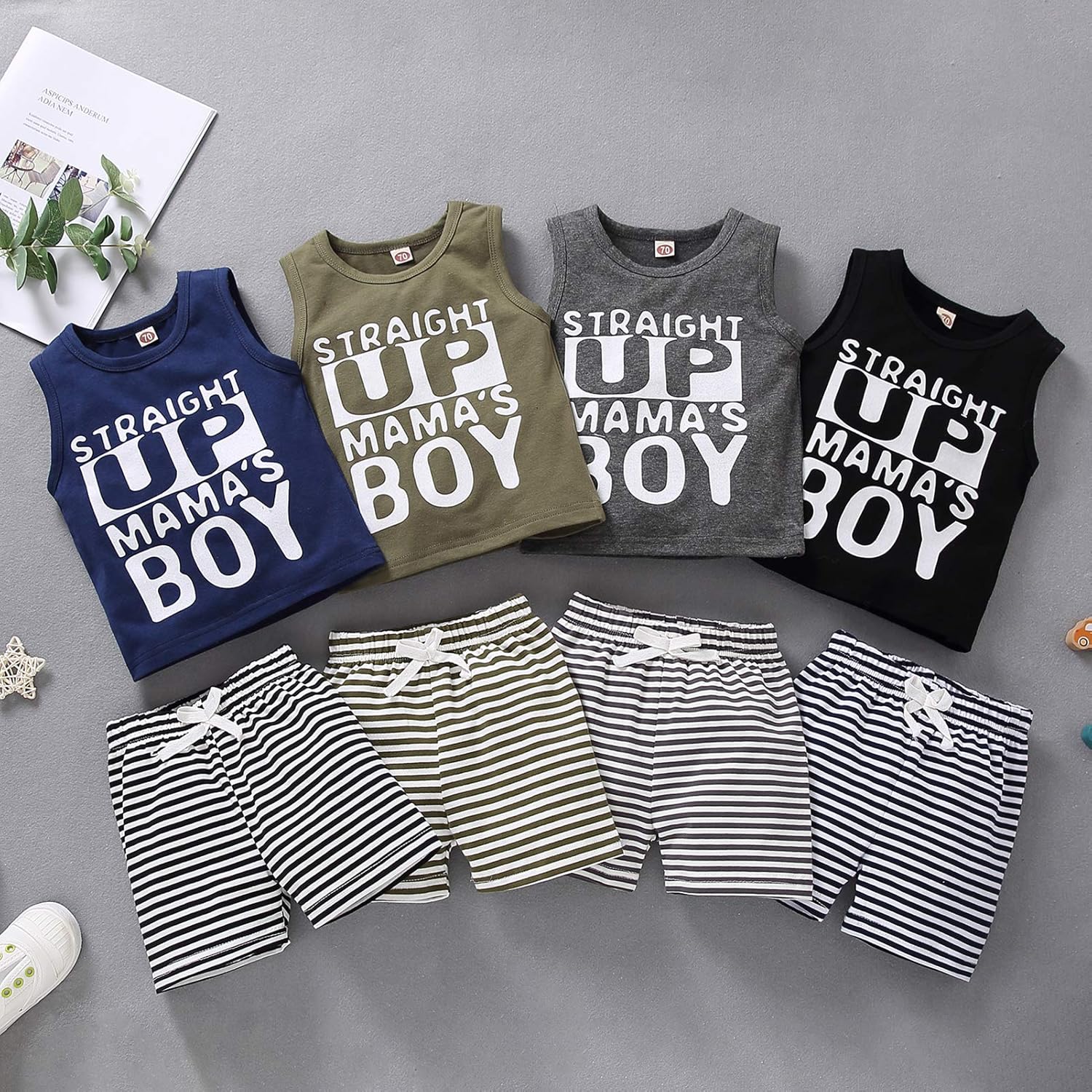 Mamas Boy Tank Pants Baby Summer Set