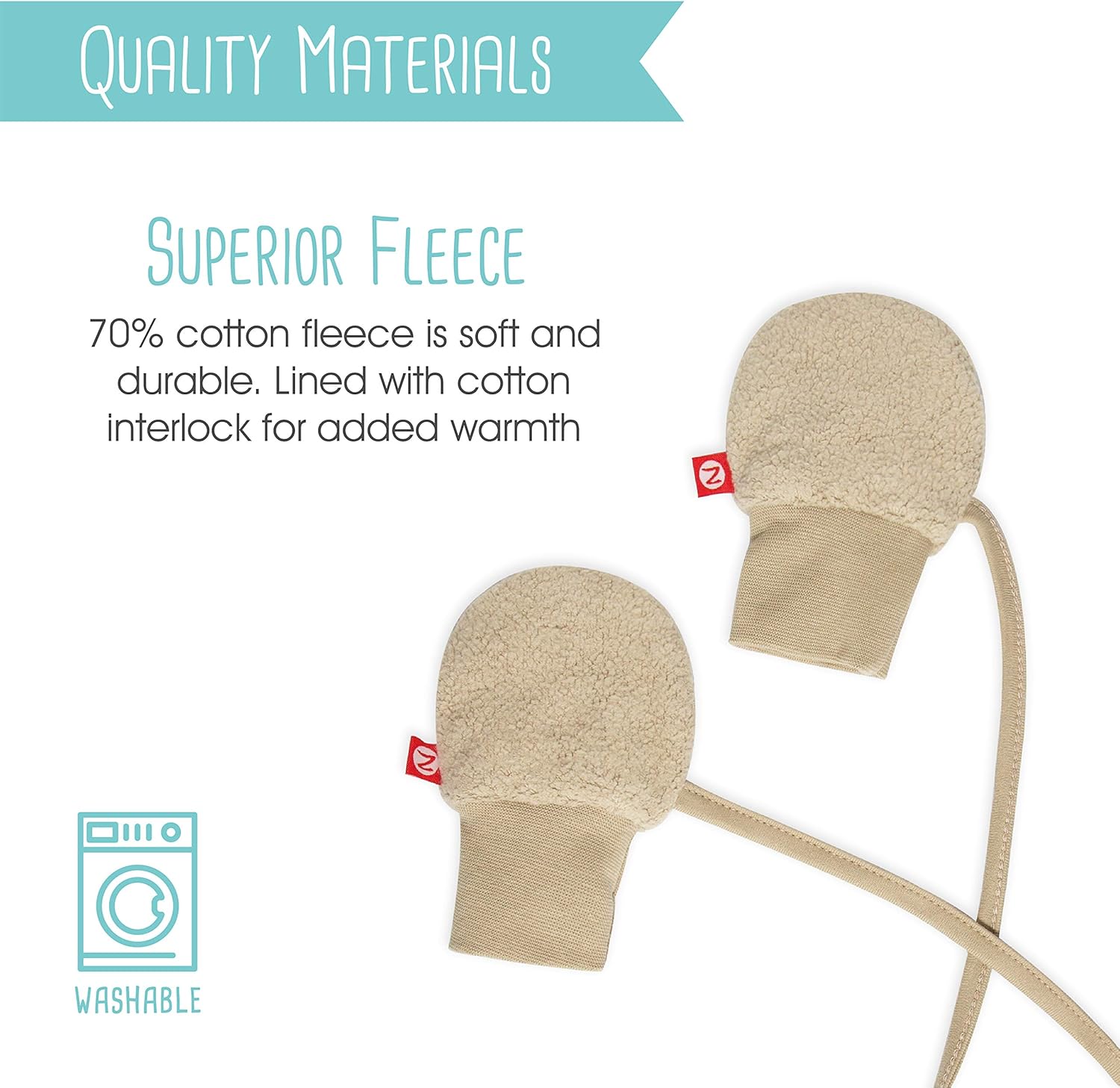 Zutano Baby Boys Fleece Mittens Soft Warm Gloves for Little Hands