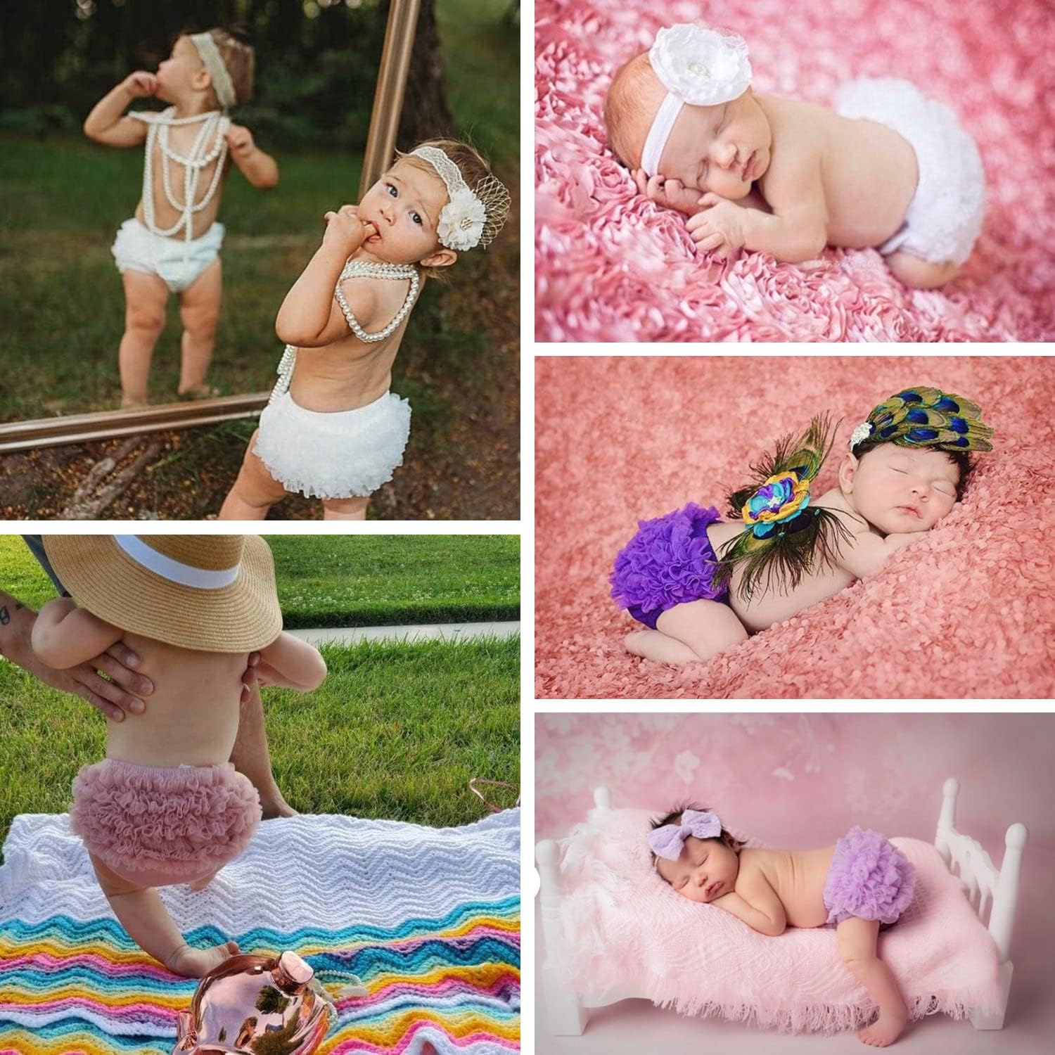 DOOVID Baby Bloomers Diaper Covers for Girls 1