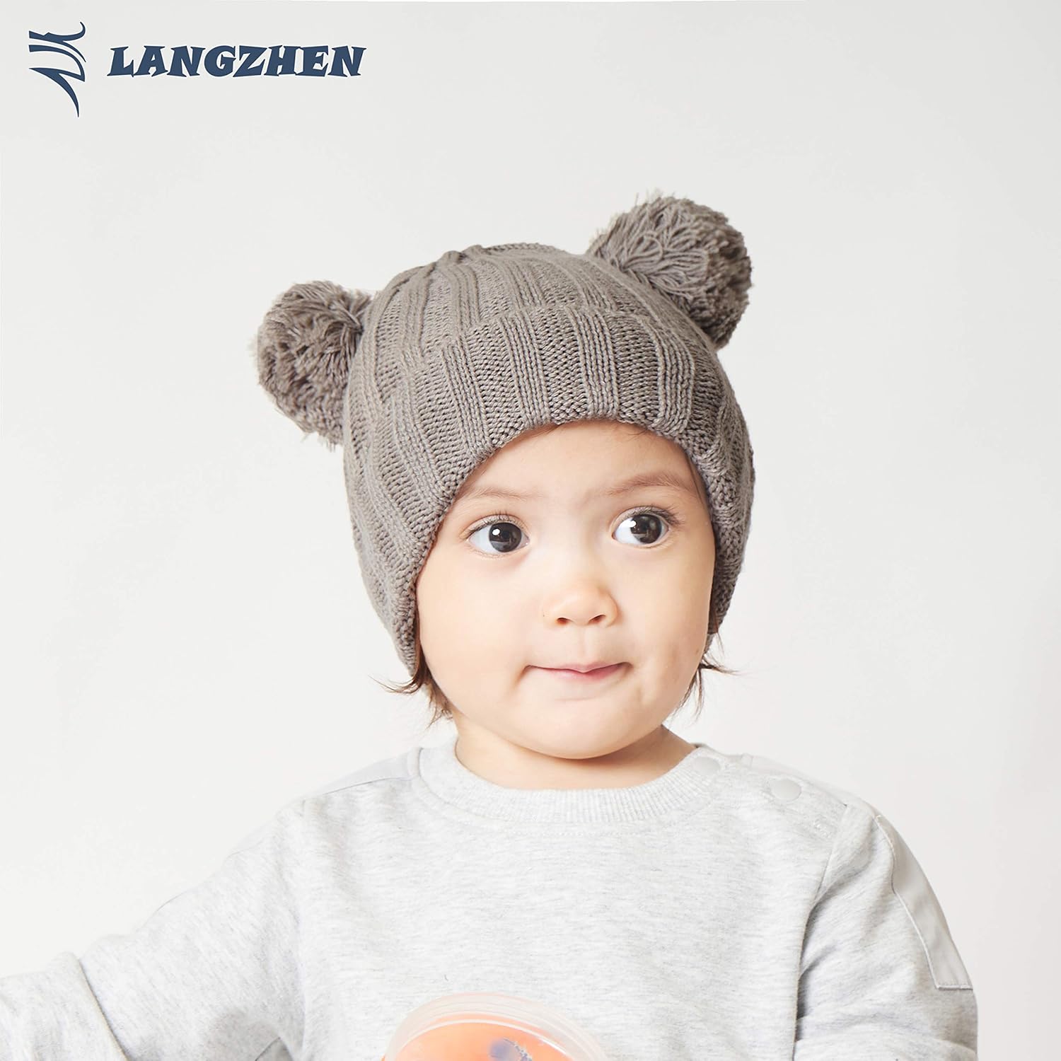 LANGZHEN Winter Knitted Baby Hats
