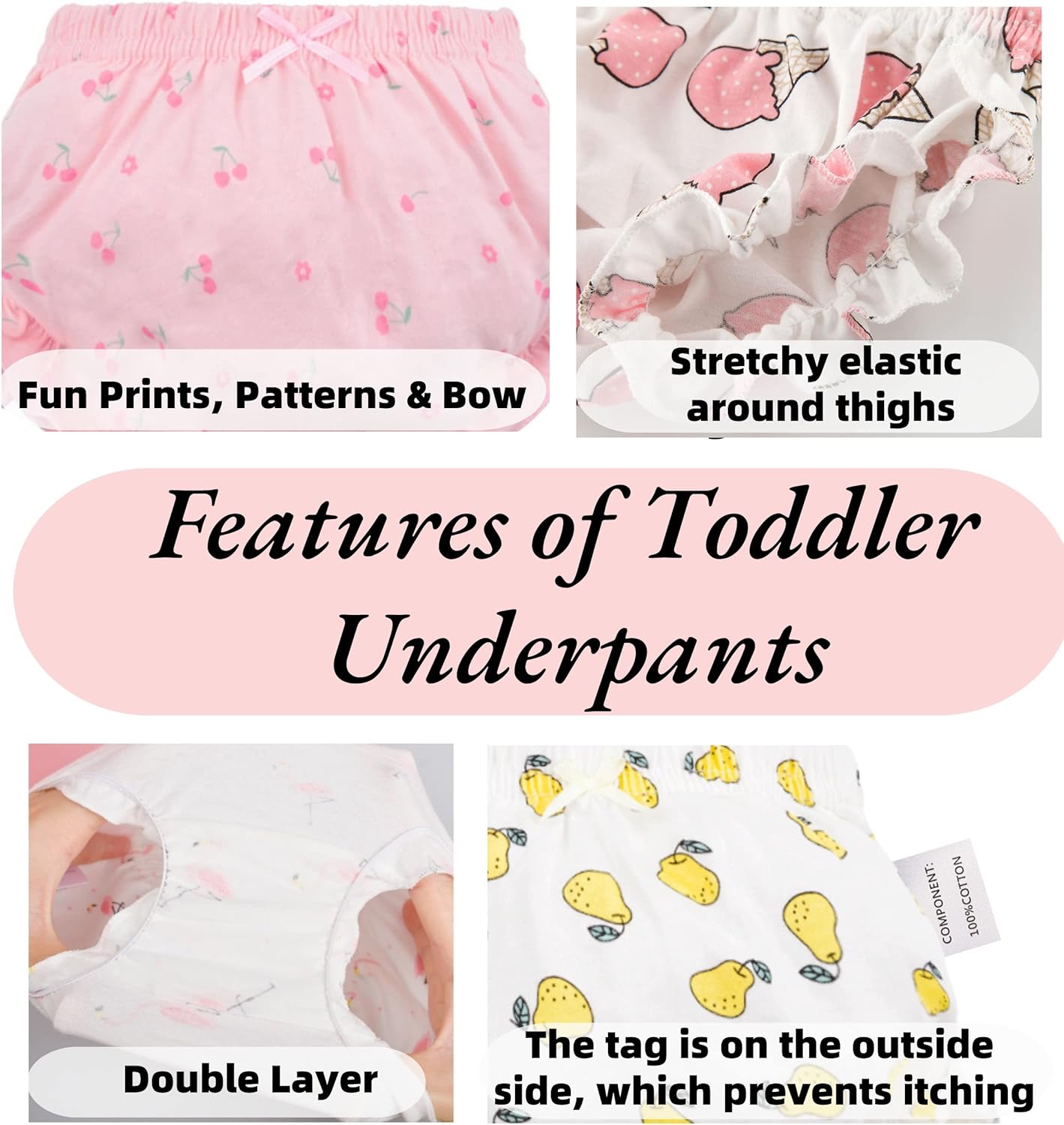 Bloomers Diaper Cover - Soft Cute Breathable for Toddlers
