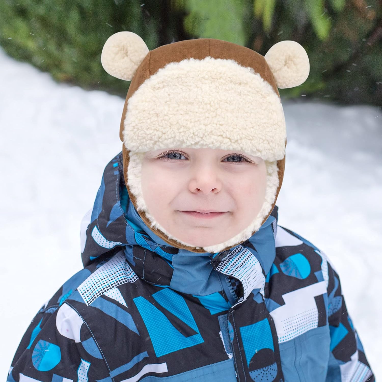 Faux Suede Sherpa Toddler Hat