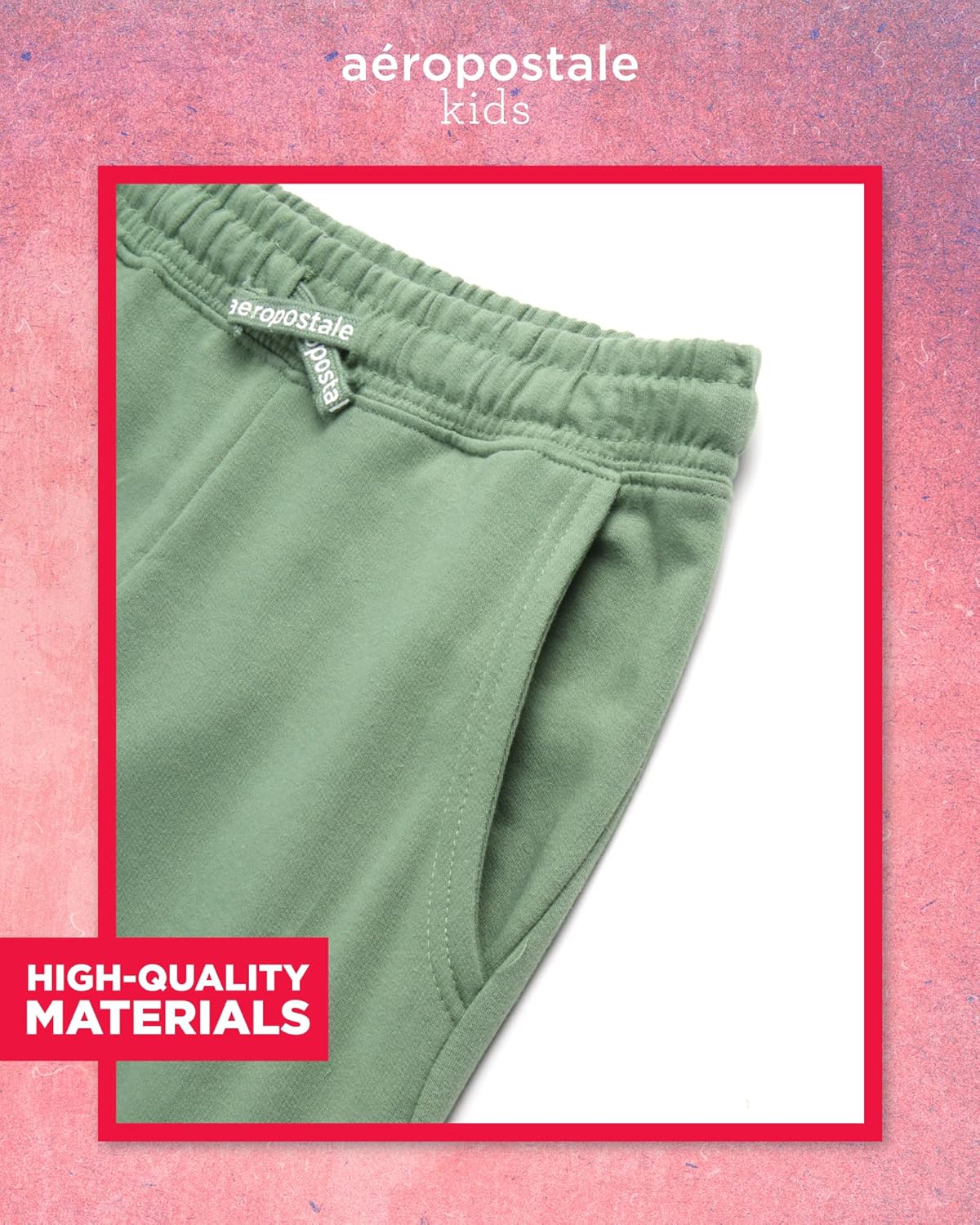 AEROPOSTALE Girls Fleece Cargo Joggers Premium Active Pants for Daily Wear