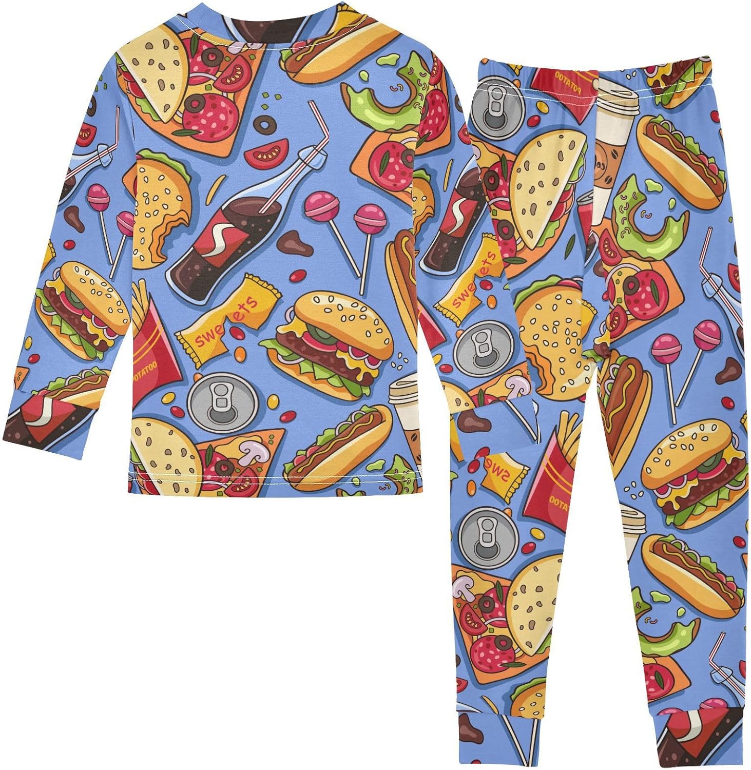 WIFIU Kids Pajama Set Long Sleeve 2 Piece
