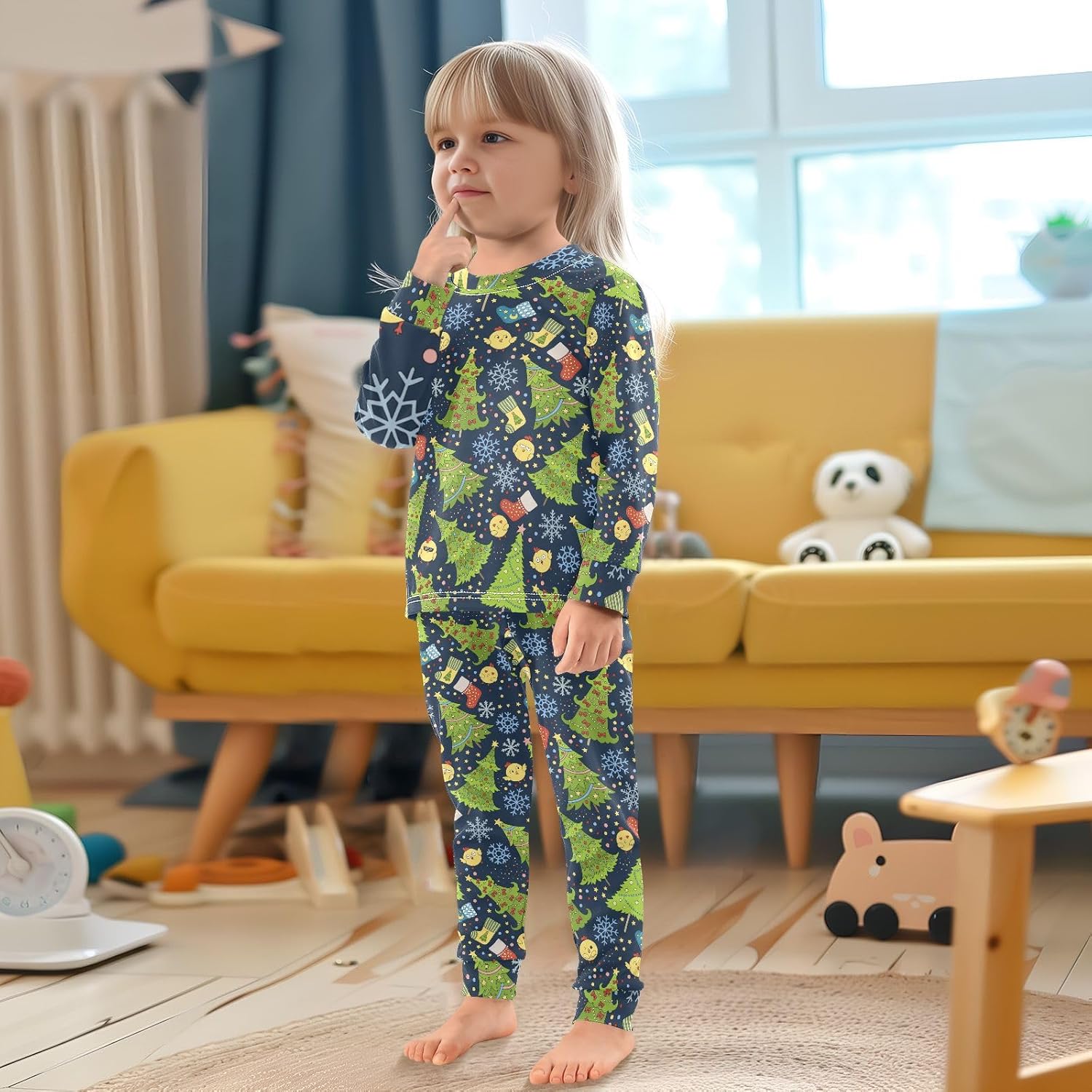 WIFIU Pajama Sets - 2-Piece Long Sleeve Top Pants