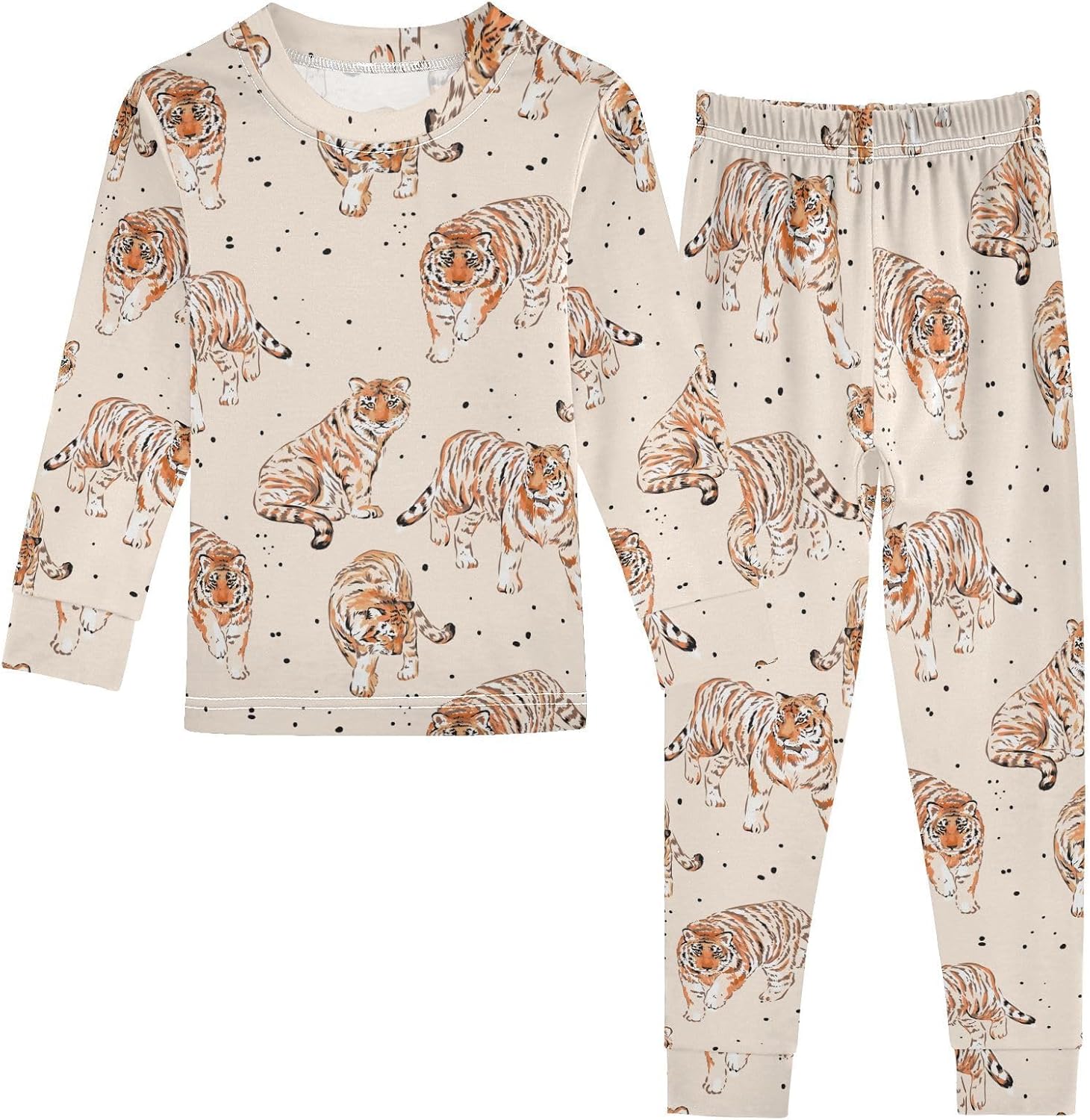 WIFIU Soft Cotton Pajama Set for Kids 18M-8Y 1