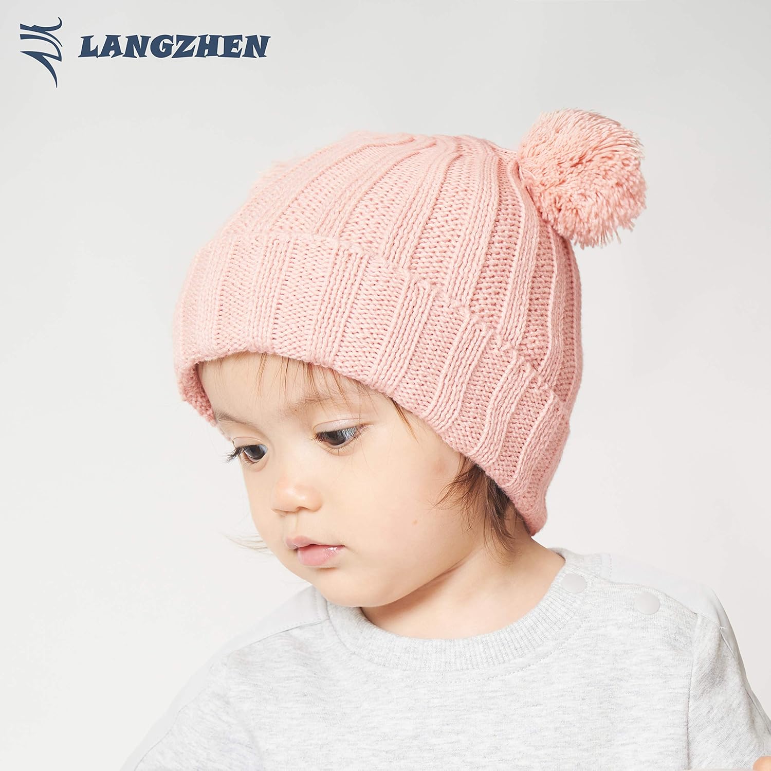 LANGZHEN Winter Knitted Baby Hats