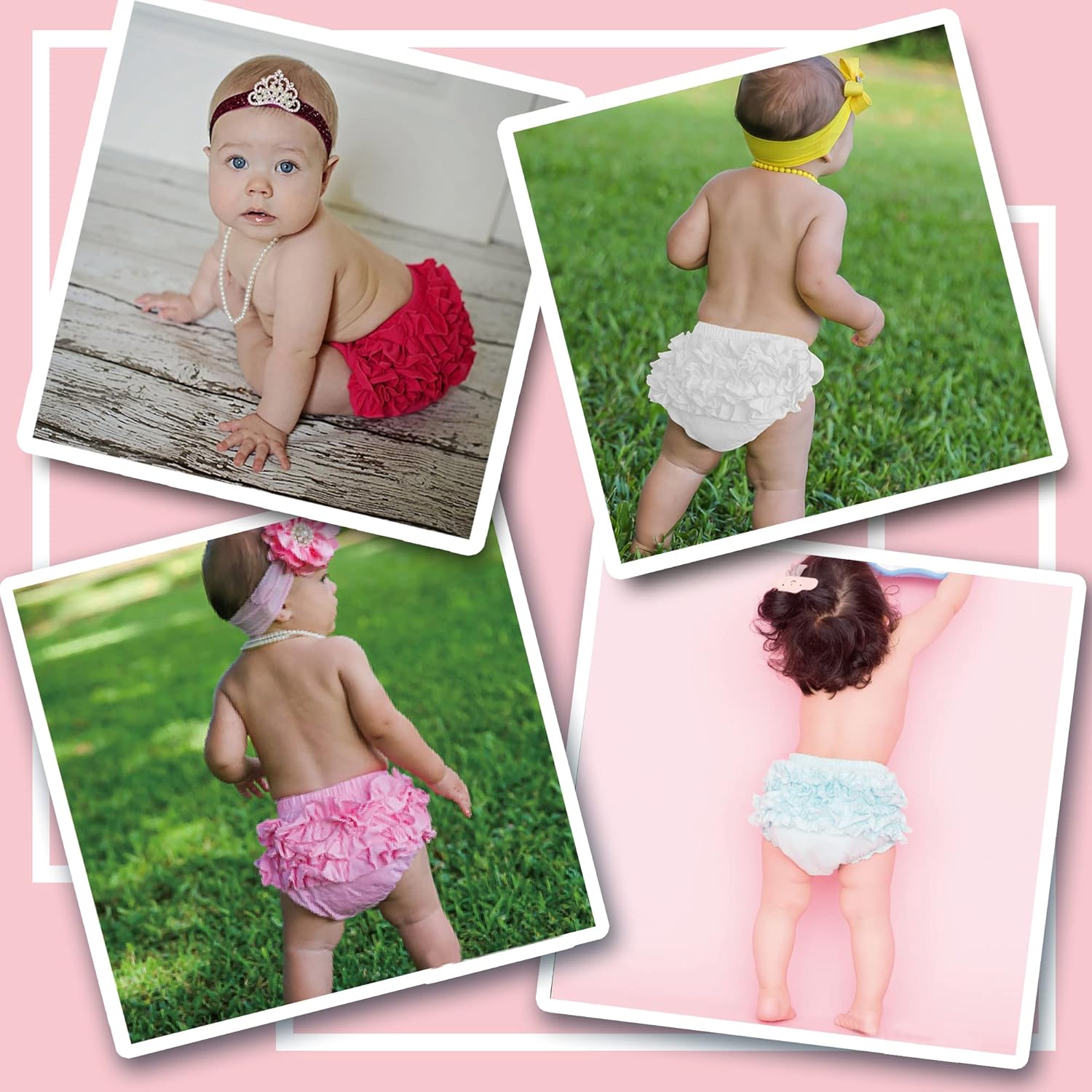 Doovid Baby Bloomers Diaper Covers for Girls