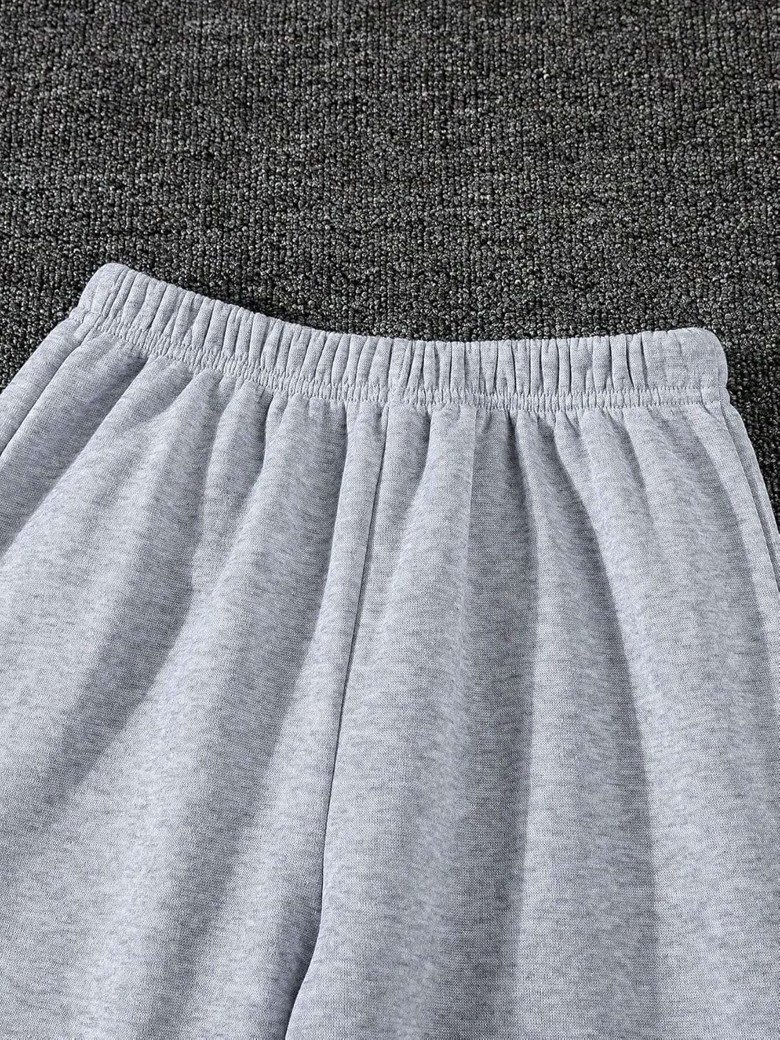 Bold Stylish 2-Piece Elastic Waist Sweatpants Workout Joggers