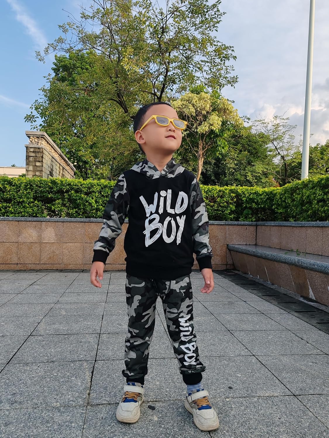 Toddler Baby Boy Fall Winter Tie-dye Hoodie Set