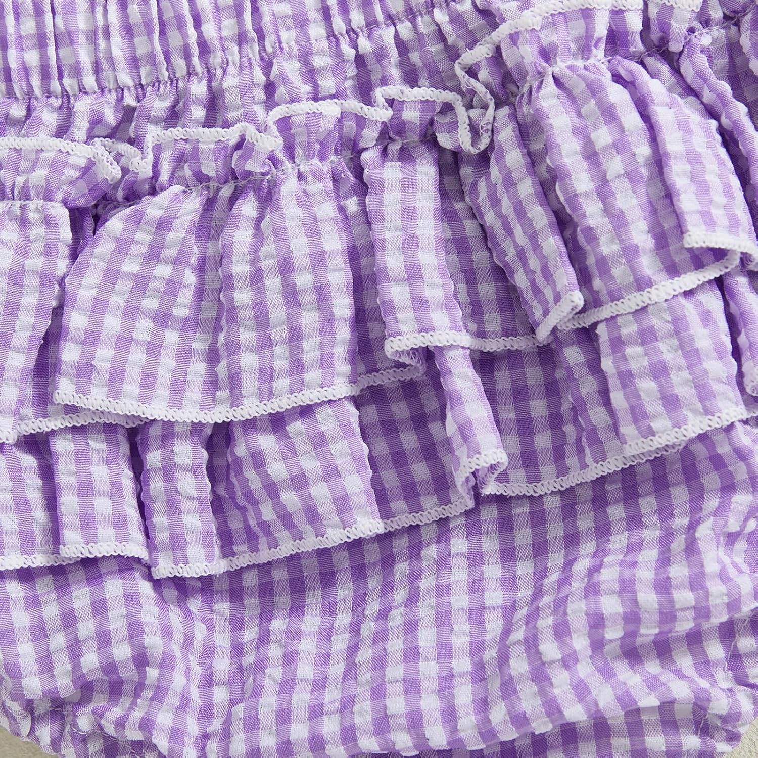 Exploded Unisex Bloomers Soft Comfy Gingham Plaid for Baby Boys Girls